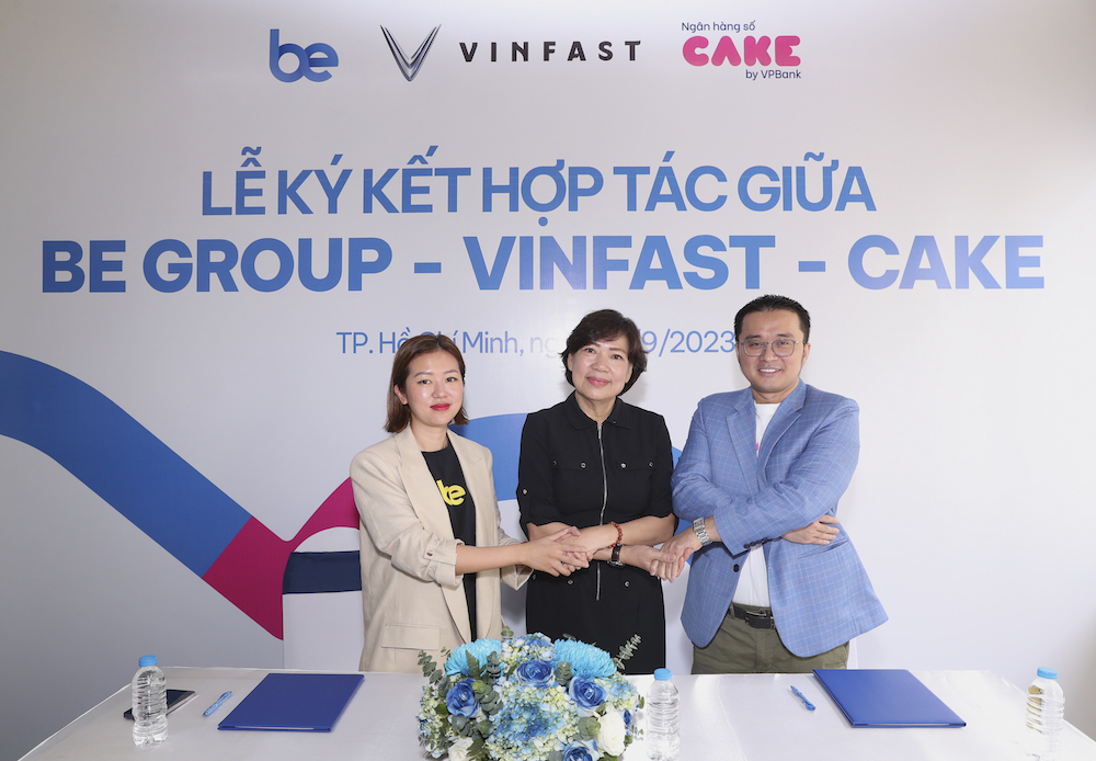 be group hợp tác cùng vinfast và cake by vpbank