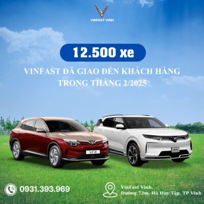 VinFast giao hơn 12.500 xe trong tháng 2/2025